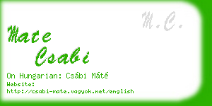 mate csabi business card