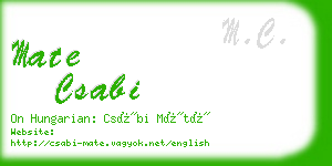 mate csabi business card
